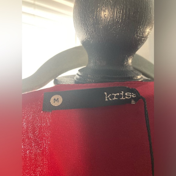 NWT KRISA LONG SLEEVE SIZE M BURGUNDY DRESS - Picture 3 of 9